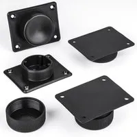 SOTECH 4er SET Möbelfüße GOLF II Verstellbar Schwarz