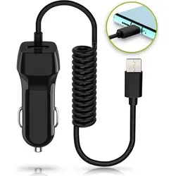 Auto Ladekabel für Huawei P40 Schnell Ladegerät USB-C Daten Kabel Typ C Schwarz - Schwarz