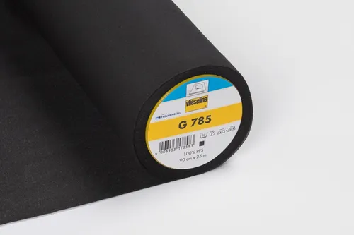 0,5 m VLIESELINE G785 schwarz Freudenberg fixierbare Gewebeeinlage  90 cm br