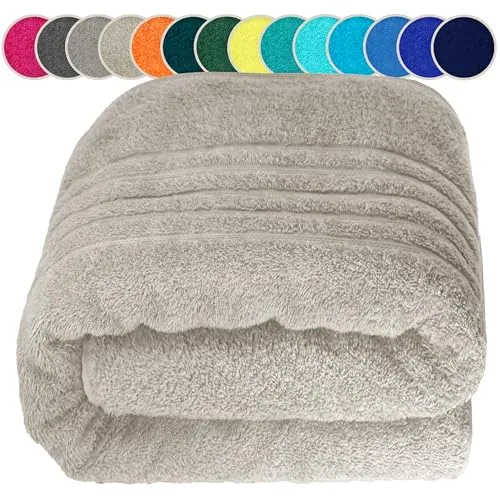 Lashuma XXL Badetuch für Männer 100x200 cm – Stilvolles Kiesel Grau - Erleben Sie Komfort mit diesem eleganten XXL Badetuch in Kiesel Grau. Hergestellt aus 100 % Baumwolle, bietet es außergewöhnliche Weichheit und Saugkraft. Ideal für Sauna, Strand oder Dusche – für entspannende Momente.