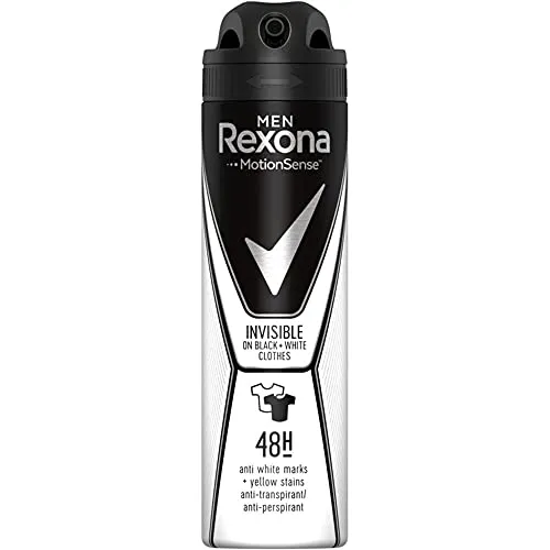 6x Rexona Men Deodorant Spray Invisible Black & White 150 ml