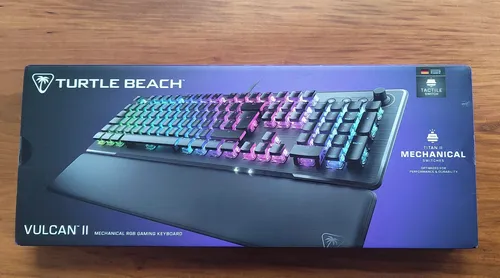 Turtle Beach Vulcan II – Mechanische Gaming-Tastatur mit Tactile Titan II Schaltern - Tastaturen mit sanftem Tastenanschlag und RGB-AIMO-Beleuchtung für ein beeindruckendes Gaming-Erlebnis, ideal für lange Sessions.