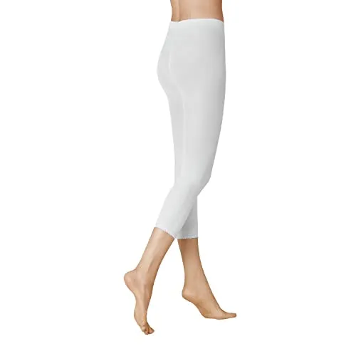 KUNERT Damen Leggings Velvet 50 semi-blickdicht 50 DEN White 0010 44-46