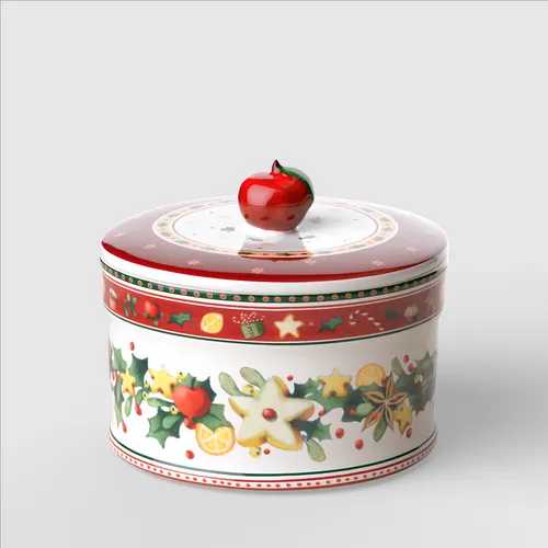 V & B Winter Bakery Delight Gebäckdose mittel 11x13 cm - Butterdosen aus hochwertigem Porzellan, glänzendes Finish und ideal für die stilvolle Aufbewahrung Ihrer Leckereien.