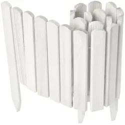 Garronda Beeteinfassung Holz Rollzaun 100 cm - Flexibler Gartenzaun in Weiß - Imprägniert und wetterbeständig, ermöglicht dieser flexible Holzzaun einfache Gestaltung für Beete und Grundstücksgrenzen. Schnell installiert und anpassbar für jede Form – ideal für Ihren Garten.