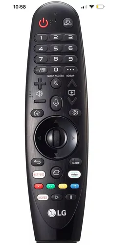 LG Fernbedienung Magic Remote AN-MR20GA.AEU - Schwarz, mit Sprachsteuerung und Quick-Buttons für Netflix und Amazon Prime Video