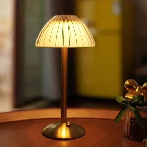 Kizozo Tischlampe Kabellos, LED Akku Tischleuchte, LED Tischlampe mit Batterie dimmbar, Nachttischlampe, Schreibtischlampe, Tischleuchte für Wohnzimmer, Schlafzimmer, 3 Lichtfarben