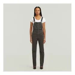 Women's Slim Dungaree Jumpsuit Grau (Asfalt gd D26920-C106-B575) XL - Stylischer Slim Dungaree Jumpsuit mit Racerback-Riemen und hohem Bund für optimalen Tragekomfort. Ideal für modische Akzente im Alltag.