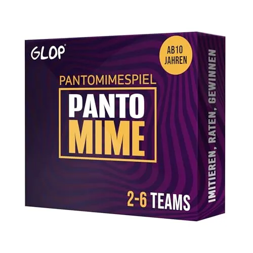 Glop - Pantomime Spiel für Kinder & Familie, Lustige Scharade für alle ab 8 Jahren - Erlebt spannende Momente mit dem Glop Pantomime Spiel! Ideal für große Gruppen, fördert die Interaktion und sorgt für viel Bewegung. Ein unkompliziertes Spielvergnügen, das Generationen vereint und perfekt für jeden Anlass ist.
