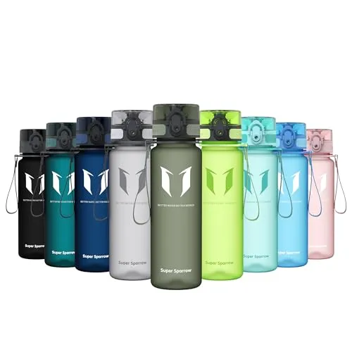 Super Sparrow Trinkflasche - Tritan Wasserflasche - 500ml - BPA-frei - Ideale Sportflasche - Sport, Wasser, Fahrrad, Fitness, Uni, Outdoor - Leicht, Nachhaltig