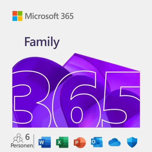 Microsoft Of­fice 365 Family, 6 Personen, 1 Jahr, je 5 Geräte