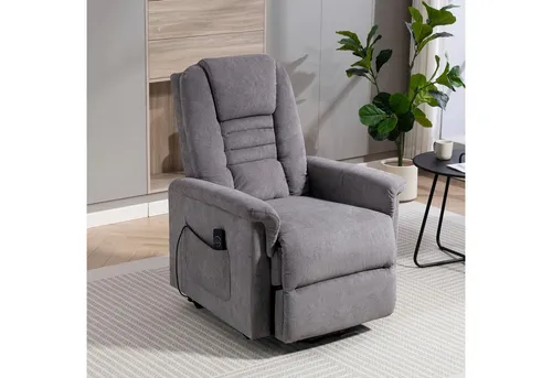 TV-Sessel mit Aufstehhilfe - grau - Webstoff - Sofas & Sessel, komfortabler TV-Sessel mit praktischer Aufstehhilfe, ideal für mehr Unabhängigkeit und Bequemlichkeit im Wohnzimmer.