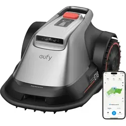 eufy Robotic Lawn Mower E18 - Kabelloser Mähroboter für bis zu 1200 m² - Mähroboter für effizientes Rasenmähen ohne Begrenzungskabel, einfache Steuerung per eufy App und bis zu 120 Minuten Betriebszeit - ideal für große Gärten.
