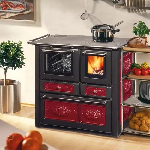 Wamsler K 85 F Küchenofen Westminster G001855385 - Haushaltsgroßgeräte mit 6 kW Nennleistung, eleganter Naturstein und praktisches Backfach links für leckere Gerichte.