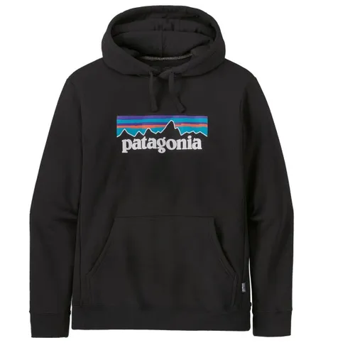 Patagonia P-6 Logo Uprisal Hoody Black (M) - Pullover & Hoodies aus 100% Recyclingmaterial, nachhaltig hergestellt in einem Fair Trade Certified-Betrieb, ideal für umweltbewusste Mode.