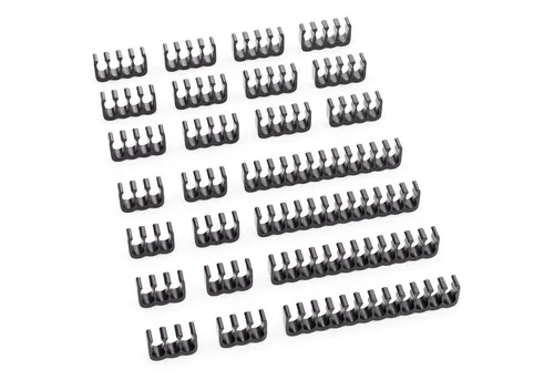 deleyCON Kabelzubehör deleyCON Kabelhalterung 24er Set Kabel Kämme 24-Pin 8-Pin 6-Pin für