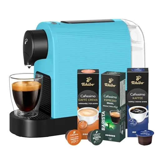 Tchibo Cafissimo „Pure plus“ Kaffeemaschine inkl. 30 Kapseln - VIELFÄLTIGER KAFFEEGENUSS: Caffè Crema, Espresso und Kaffee auf Knopfdruck! Kompaktes Design und einfache Handhabung machen die Cafissimo Pure Plus zur perfekten Wahl für jede Küche.