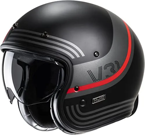 HJC V31 Byron MC1SF Jethelm M - Retro Vintage mit Sonnenblende - Motorradhelm in Retro-Design, leicht und kratzfest mit integriertem Sonnenvisier – ideal für alle Jahreszeiten und unisex geeignet.