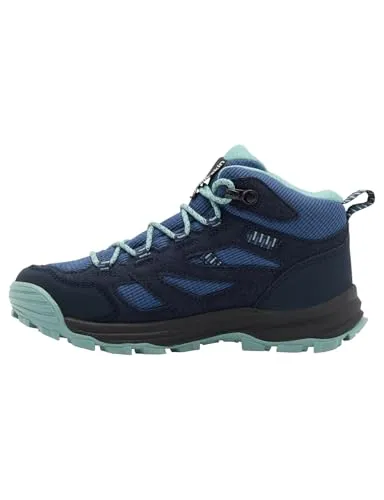 Jack Wolfskin Vojo Tour Texapore Mid K (1010) 30 - Wanderschuhe für Kinder mit wasserdichter TEXAPORE Membran, ideal für Abenteuer in der Natur. Atmungsaktiv und mit dämpfendem EVA-Fußbett für höchsten Komfort.