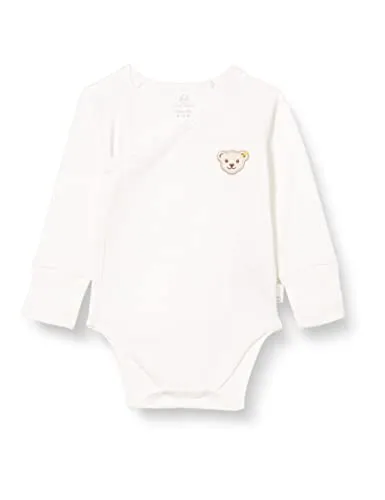 Steiff Wickelbody langarm GOTS - Bequemer langärmliger Wickelbody aus weichem Organic Feinripp. Praktische Wickelknöpfung für einfaches Anziehen und ein niedliches Steiff Teddybär-Motiv machen ihn zum idealen Begleiter für den Alltag.