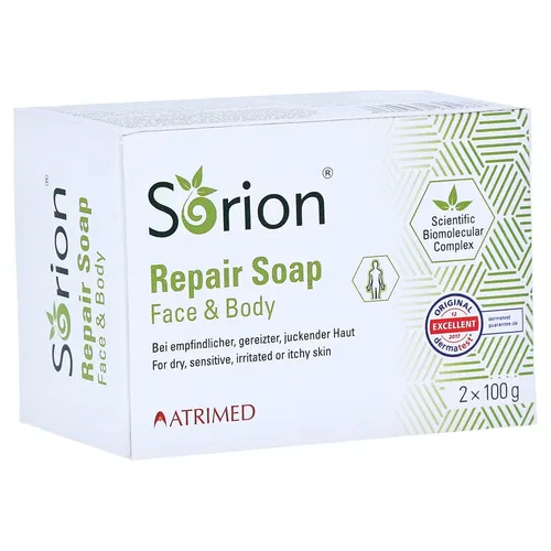 Sorion Repair Soap - Arzneimittel zur Hautreparatur, ideal bei trockener und gereizter Haut für eine sanfte und effektive Reinigung.