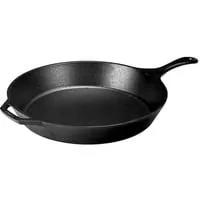 Bratpfanne L14SK3 mit Stiel schwarz, Ø 38cm - Gusseisen Bratpfanne, ideal für gleichmäßige Wärmeverteilung und perfektes Braten von Fleisch und Gemüse.