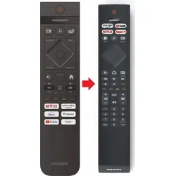 Original Fernbedienung Philips TV A136RF543C0001 - Tastaturen - Originale Philips Fernbedienung für müheloses Steuern Ihres TVs, keine Installation nötig, einfach Batterien einlegen und sofort nutzen!