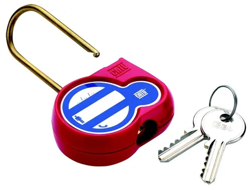 Vorhängeschloss 50 x 4mm - Sicheres Vorhängeschloss mit 4 mm Messingbügel und beidseitiger Verriegelung. Ideal für verschiedene Anwendungen, inkl. zwei Schlüsseln und Beschriftungsfeld.