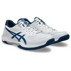 ASICS GEL-ROCKET 12 Hallenschuh, Gr. 49, weiß - Volleyballschuhe mit ASICS GEL-Technologie für optimale Dämpfung und hohen Komfort. Ideal für Badminton, Squash und andere Hallensportarten. Schmutzunempfindliches Synthetik-Obermaterial.