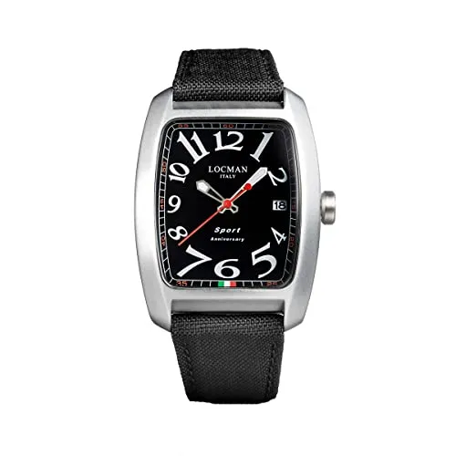 Locman Italy Quarzuhr Sport Anniversary - Elegante Herrenuhr mit robustem Stahl-Aluminium-Gehäuse, 50m wasserdicht und Datumsanzeige. Ideal für sportliche Aktivitäten und den Alltag.