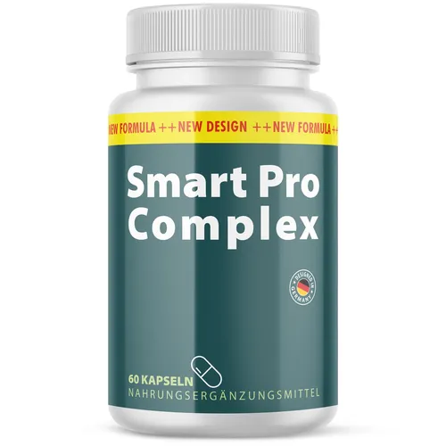 Smart Pro Complex 60 Kapseln – Für Höchstleistungen im Training - Optimale Unterstützung für dein Training. Die neue Formel sorgt für mehr Motivation und Energie. Frei von Gluten, Laktose & Fruktose, hergestellt in Deutschland. Inhalt: 60 Kapseln für 30 Tage.