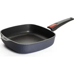 Woll Diamond Lite Gusspfanne, viereckig 24x24 cm - Pfanne mit abnehmbarem Stiel, ideal für alle Herdarten inkl. Induktion. Ultra-harte Diamantversiegelung für nahezu fettfreies Kochen und einfache Reinigung.