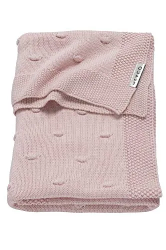 Meyco Babydecke Knots Pink 75x100cm - Weiche Babydecke in zartem Rosa, aus 100% Baumwolle, ideal für gemütliche Stunden. Maschinenwaschbar und OEKO-TEX® zertifiziert für geprüfte Qualität.
