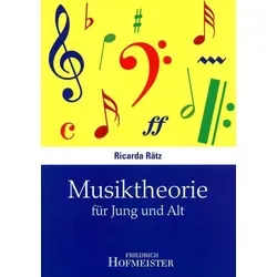 Musiktheorie für Jung und Alt - Notenbuch für alle Altersgruppen, ideal für Selbststudium und Unterricht. Es bietet anschauliche Erklärungen, Übungsaufgaben und spannende Texte zur Musiktheorie.