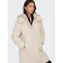 ONLY Steppmantel ONLAGNES COATED PUFFER COAT OTW beige XL - Modischer Steppmantel in Beige, perfekt für die Übergangszeit. Mit wärmendem Material, hochschließendem Kragen und praktischen Eingrifftaschen – ideal für stilvolle Outfits.
