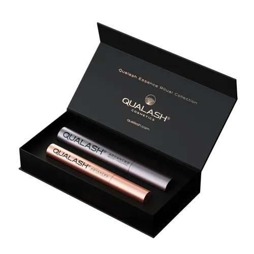 Umfassende Pflege und perfekter Wimpernlook in einem Set - QUALASH® ESSENCE RITUAL COLLECTION - Wimpernserum und Mascara - Vegane Formel