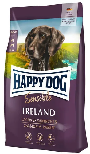 HappyDog Sensible 300g Irland mit Lachs & Kaninchen Hundefutter Trockenfutter