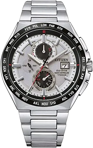 Citizen AT8234-85A Herrenuhr - Titan & Radiocontrolliert - Armbanduhr für Herren aus hochwertigem Titan, wasserdicht bis 100 m und mit kratzfestem Saphirglas – ideal für jeden Anlass.