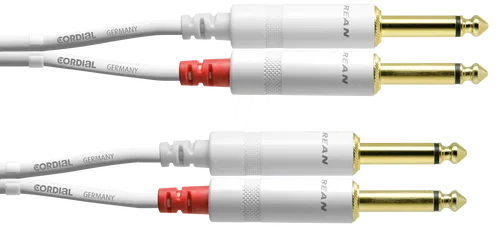 Cordial INTRO CFU 6 PP-SNOW Mikrofon Kabel - HiFi-Kabel für störungsfreie, unsymmetrische Verbindungen mit praktischer Farbcodierung und robusten REAN Steckern für ein unverfälschtes Klangerlebnis.