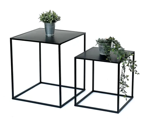 DanDiBo Couchtisch Schwarz Metall Beistelltisch 60 cm - Moderner Beistelltisch für Wohnzimmer, Küche oder Büro. Kratzfest durch hochwertige Pulverbeschichtung und platzsparend stapelbar. Maximale Gewichtsbelastung 20 kg, ideal für vielseitige Nutzung.