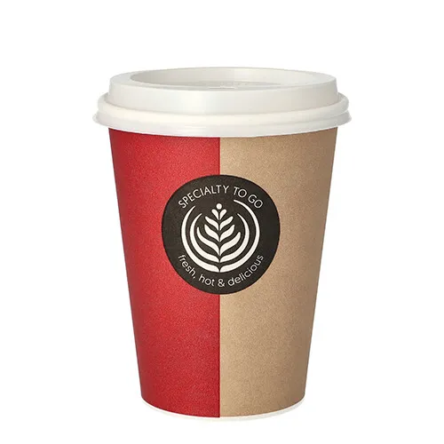 Papp Trinkbecher To Go 0,3 l mit Deckel - Praktischer Einwegbecher für unterwegs, aus beschichteter Pappe, ideal für Kaffee und andere Getränke. Perfekt für Events und den täglichen Gebrauch.