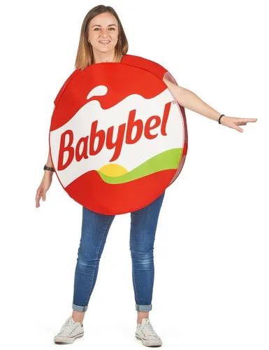 Babybel-Kostüm für Erwachsene - Lustige Verkleidung für Karneval - Das offizielle Babybel-Kostüm für Erwachsene in Einheitsgröße ist perfekt für Mottopartys. Die runde Tunika aus leichtem Schaumstoff sorgt für hohen Tragekomfort und viel Spaß beim Feiern!