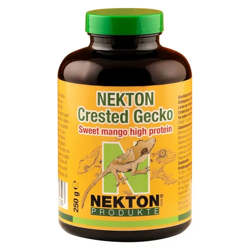NEKTON Crested Gecko Sweet Mango 250g - Hochwertiges Alleinfuttermittel für Kronengeckos mit leckerer Mango und Honig, reich an Proteinen. Enthält essentielle Vitamine und Mineralien für eine ausgewogene Ernährung.