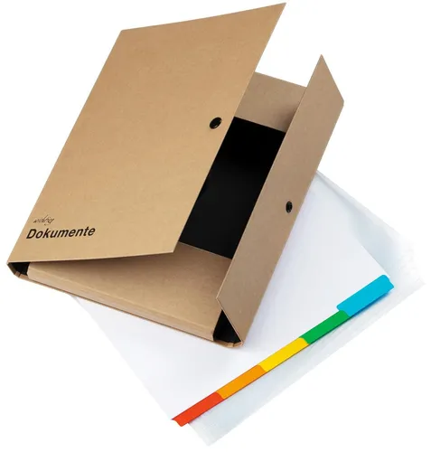 PAGNA Dokumentenmappe DIN A4 Füllhöhe: 20 mm Kraftpapier