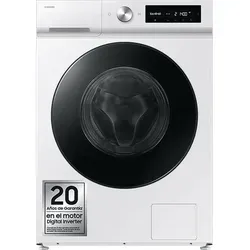 Samsung Waschmaschine WW11DB7B34GWU3 - 11 kg, 1400 U/min, Weiß - Effiziente Waschmaschine mit 11 kg Kapazität und 1400 U/min Schleuderdrehzahl. Die AI-Technologie optimiert den Energieverbrauch und sorgt für gründliche Reinigung bei niedrigen Temperaturen.