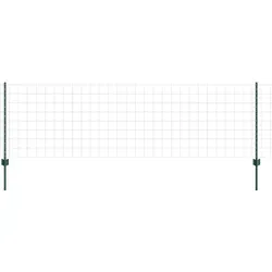 vidaXL Zaun mit Pfosten Grün 0.8 x 25 m - Gartenzäune aus hochwertigem Stahl, wetterbeständig und modern – ideal für stilvolle Sicherheit in Garten und Terrasse.
