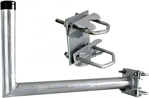 Premium X Balkonausleger 45cm - Stahl Geländerhalterung für Satellitenschüssel - Halterung für Satellitenschüsseln, stabil und sicher mit verzinktem Stahl, ideal für eine einfache Montage an Balkongeländern oder Wänden, passend für Antennen bis Ø 90 cm.