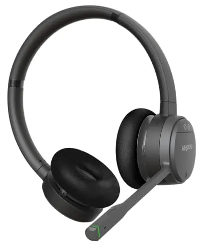GEQUDIO GC-2 DECT Headset für FritzBox - Bluetooth für PC & Handy - Kopfhörer mit DECT-Technologie für störungsfreien Klang und Bluetooth-Konnektivität, ideal für flexible Nutzung am PC oder Handy.