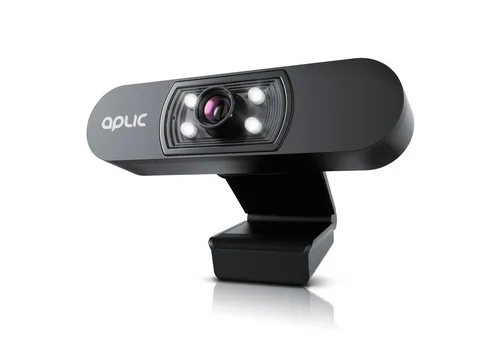 Aplic Full HD-Webcam (Full HD, 1920x1080P @ 25 Hz, 4 Hilfslichter / Szenelicht, 5P Linse, Mikrofon)