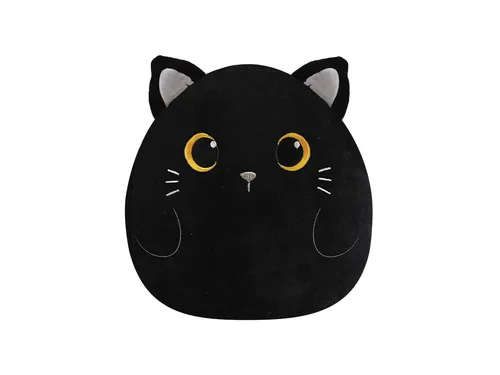 I-TOTAL ® Dekokissen Black CAT für Kinderzimmer - Flauschiges Dekokissen in Tierform, bietet maximalen Komfort und ist ein kreatives Dekorelement für das Kinderzimmer.